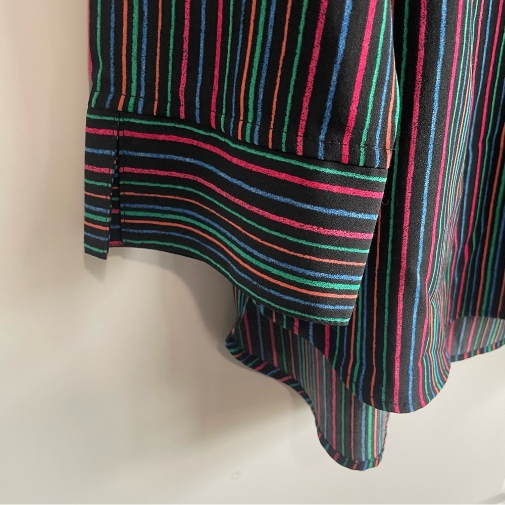 Paige Investments Striped Collared Shirt Petite Large - Picture 5 of 8